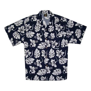 Mens Blue Hawaii Hawaiian Camp Shirts, Custom Made With Your Logo!