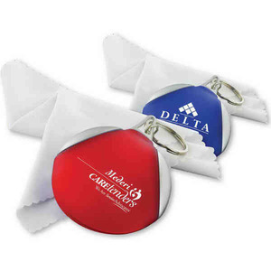 Microfiber Cleaning Cloth Keychains, Custom Printed With Your Logo!