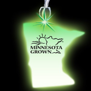 Custom Printed Minnesota State Shaped Lighted Necklaces