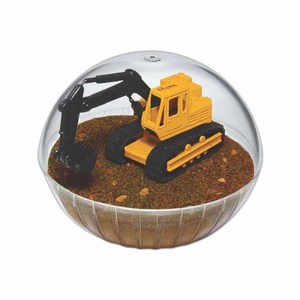 Mobile Back Hoe Crystal Globes, Custom Imprinted With Your Logo!