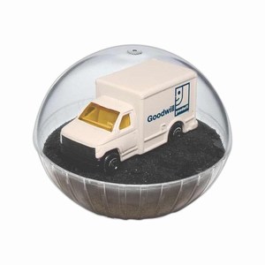 Custom Printed Mobile Delivery Truck Crystal Globes
