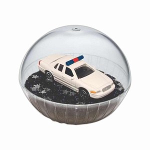 Mobile Police Car Crystal Globes, Custom Printed With Your Logo!