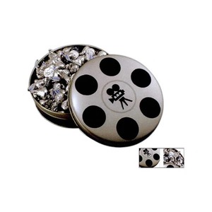 Movie Reel Shaped Tins, Custom Printed With Your Logo!