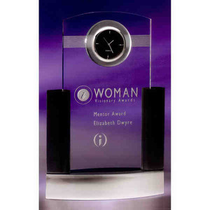 Neopolitan Crystal Clock Awards, Personalized With Your Logo!