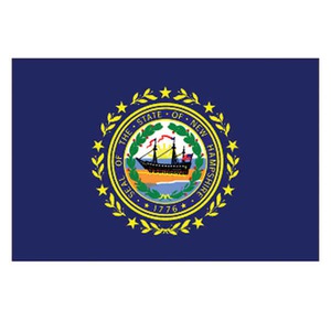 New Hampshire State Flags, Custom Printed With Your Logo!
