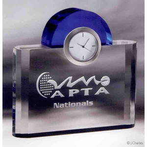 Night and Day Crystal Clock Awards, Custom Made With Your Logo!