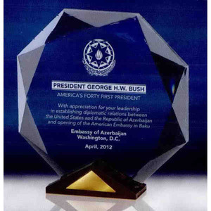 Octagon Shaped Awards, Personalized With Your Logo!