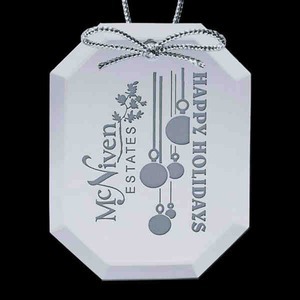 Custom Imprinted Octagon Shaped Christmas Ornaments