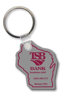Oklahoma State Shaped Key Tags, Custom Printed With Your Logo!