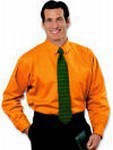 Blue Generation Men's Orange Twill Shirts, Custom Imprinted With Your Logo!