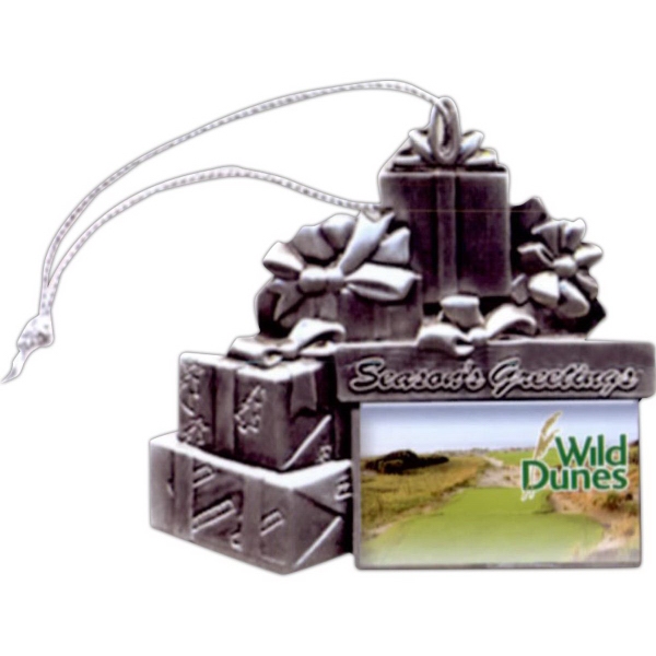 Pewter Christmas Ornaments, Custom Imprinted With Your Logo!