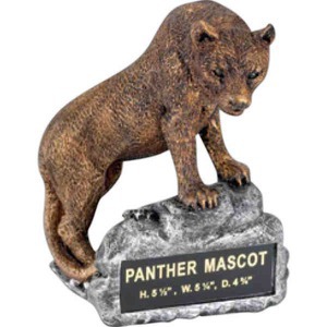 Panther Mascot Resin Sculptures, Custom Imprinted With Your Logo!