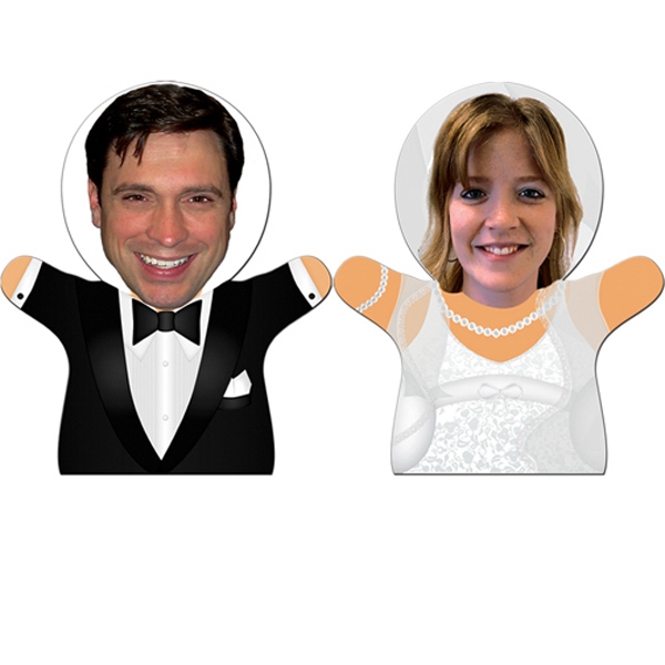 Wedding Hand Puppets, Custom Decorated With Your Logo!