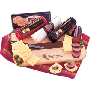 Party Food Perishable Cheese and Sausage Food Gifts, Custom Printed With Your Logo!