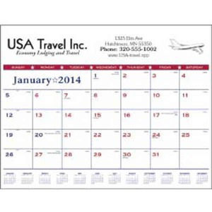 Patriotic Desk Pad Commercial Calendars, Custom Decorated With Your Logo!