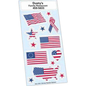 Patriotic Political Election Campaign Sticker Sheets, Customized With Your Logo!