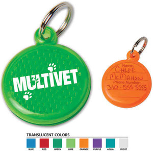 Paw Reflector Id Tags For Under A Dollar, Custom Imprinted With Your Logo!