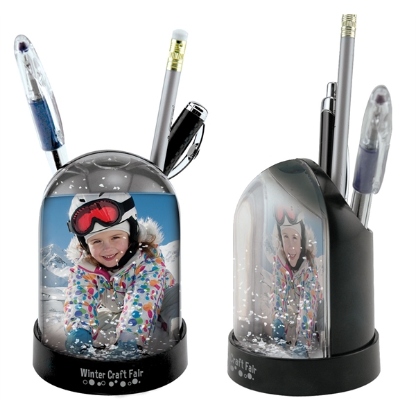 Snow Globe Pen and Pencil Holders, Custom Printed With Your Logo!