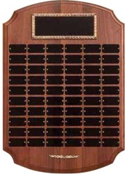 Genuine Walnut Perpetual Plaque Gold Frame, Custom Decorated With Your Logo!