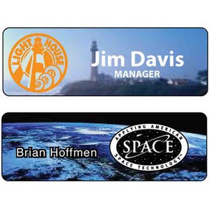 Photo Quality Magnetic Pin Name Badges, Custom Made With Your Logo!