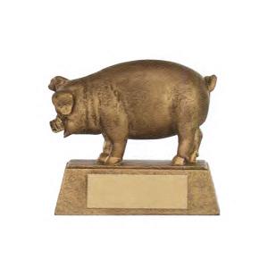 Pig Mascot Awards, Custom Engraved With Your Logo!