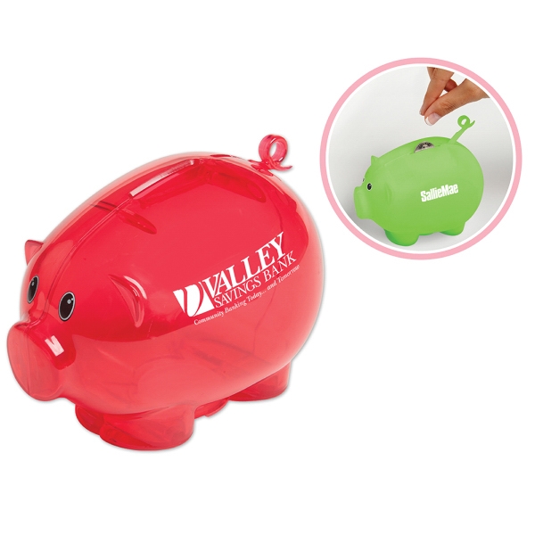 Recycled Material Piggy Banks, Customized With Your Logo!