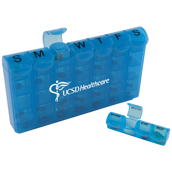 Compartment Med Minder Pill Boxes, Custom Printed With Your Logo!