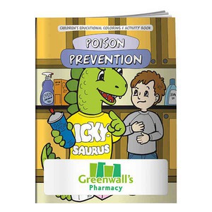 Poison Prevention Themed Coloring Books, Custom Printed With Your Logo!
