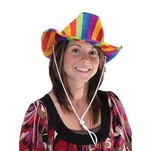 Rainbow Cowboy Hats, Custom Printed With Your Logo!