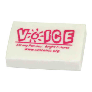 Rectangle Shaped Erasers, Custom Printed With Your Logo!