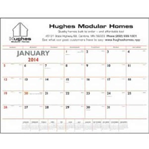 Red and Black Desk Pad Commercial Calendars, Customized With Your Logo!