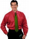 Blue Generation Men's Red Twill Shirts, Custom Imprinted With Your Logo!