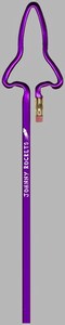 Rocket Theme Bent Shape Pencils, Custom Imprinted With Your Logo!