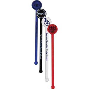 Round Top Swizzle Stick Drink Stirrers, Custom Printed With Your Logo!