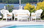 Safety, Recognition and Incentive Program Kaven Casual Decor White 4 Piece Wicker Set with Cushions!