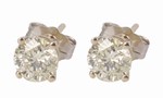 Safety, Recognition and Incentive Program 14K White Gold .75 CTTW Diamond Studs!