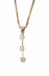 Safety, Recognition and Incentive Program Diamond Trio 14K Gold 1.0 CTTW Pendant!