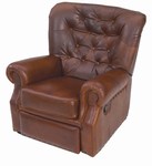 Safety, Recognition and Incentive Program Kathy Ireland Top Grain Mahogany Leather Rocker Recliner!