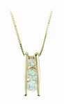 Safety, Recognition and Incentive Program 14K Yellow Gold 3 Diamond 1.5 CTTW Pendant!