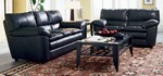 Safety, Recognition and Incentive Program Kathy Ireland Black 2-Piece Leather Sofa and Loveseat!