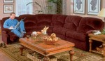Safety, Recognition and Incentive Program Sealy 3 Unit Red Wine Sectional Sofa with Two Recliners!