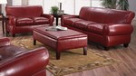 Safety, Recognition and Incentive Program 4 Piece Red Wine Leather Living Room Group!