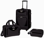 Safety, Recognition and Incentive Program Travelers Club 3 Piece Black Expandable Luggage Set!