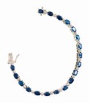 Safety, Recognition and Incentive Program Sterling Silver Sapphire with Diamond Accent Bracelet!