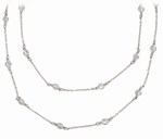 Safety, Recognition and Incentive Program Sterling Silver Endless Necklace with CZs!