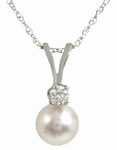 Safety, Recognition and Incentive Program Antwerp Diamonds 18 inch Pearl and Diamond Pendant!