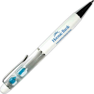 Sand Timer Fun Pens, Custom Imprinted With Your Logo!