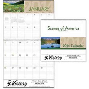 Scenes of America Big Block Appointment Calendars, Custom Decorated With Your Logo!