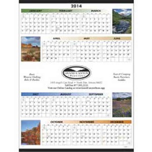 Custom Printed Scenic Span A Year Commercial Calendars