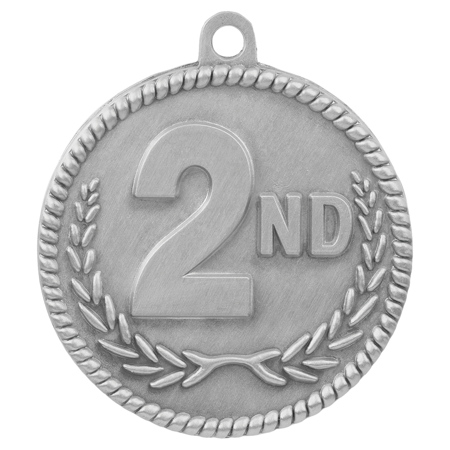 Custom Printed Second Place High Relief Medals